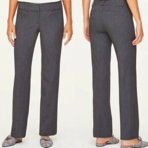 Ann Taylor Loft Gray Marisa Straight Leg Trousers Dress Pants Size 14